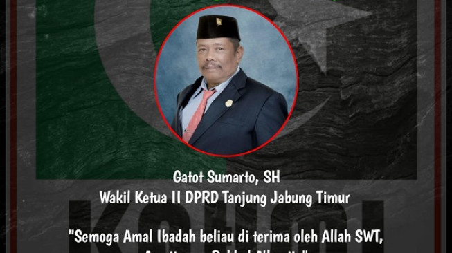 Wakil Ketua DPRD Tanjabtim Gatot Sumarto Tutup Usia, DPRD Provinsi Jambi Turut Berduka